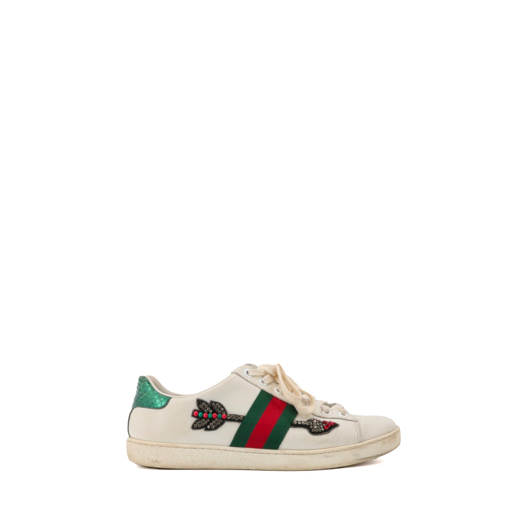 GUCCI - Ace Gucci sneakers in white leather (T36.5)