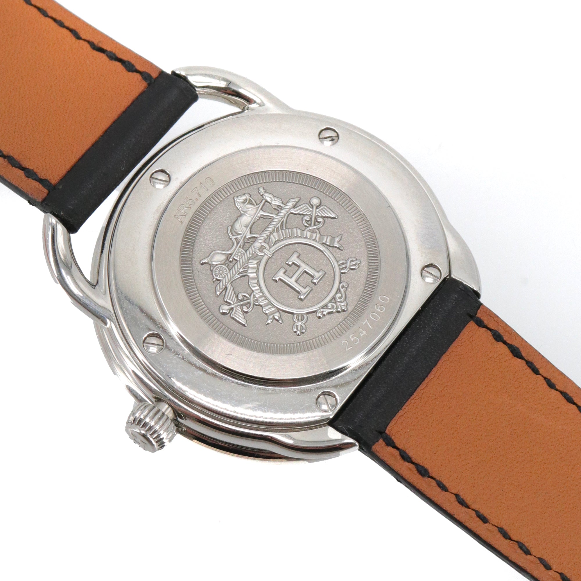 HERMÈS - Hermès Arceau watch in black leather 