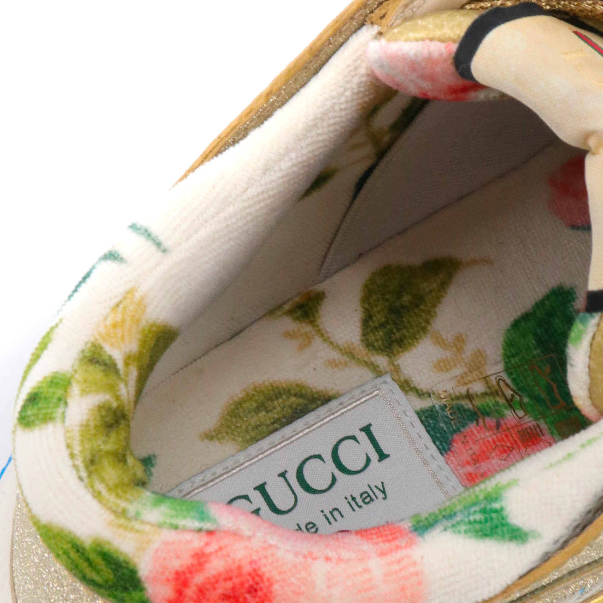 GUCCI - Gucci Ultrapace sneakers with gold glitter (T36)