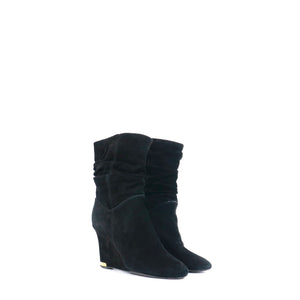 LOUIS VUITTON - Suede ankle boots with wedge heel (T36.5)