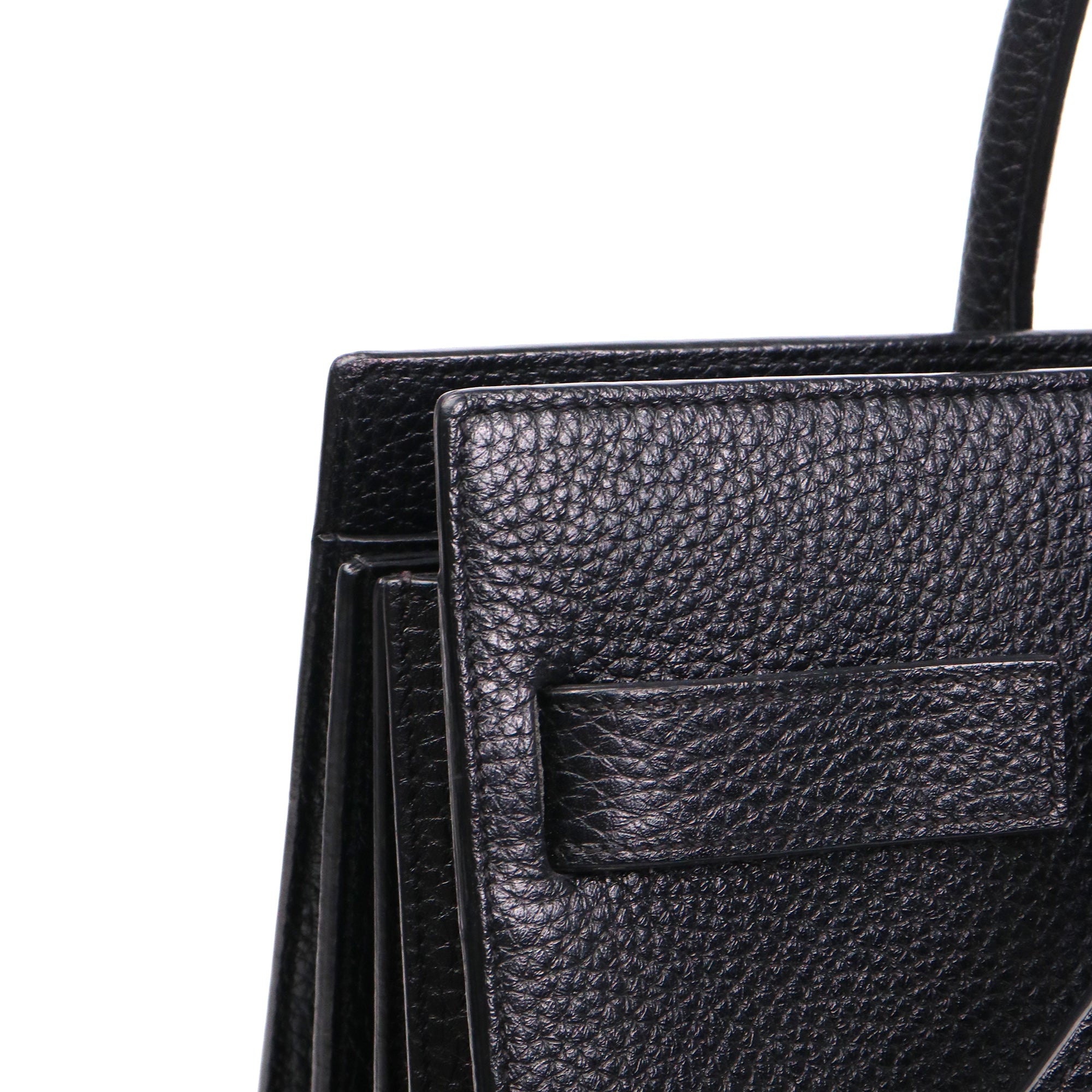SAINT LAURENT - Sac de Jour Small Saint Laurent en cuir grainé noir