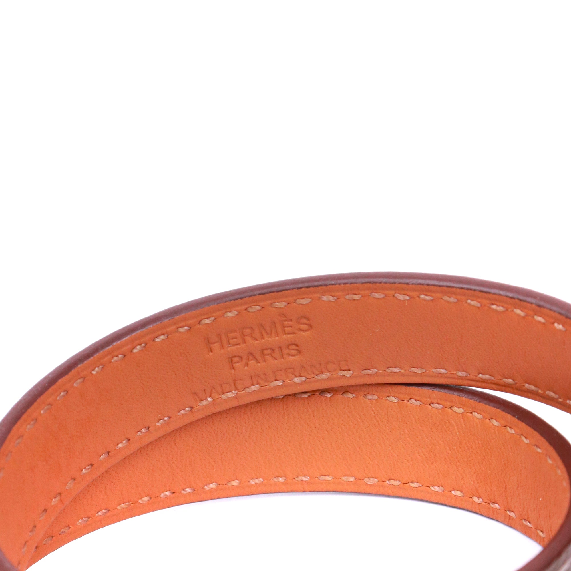 HERMÈS - Orange Clic H bracelet