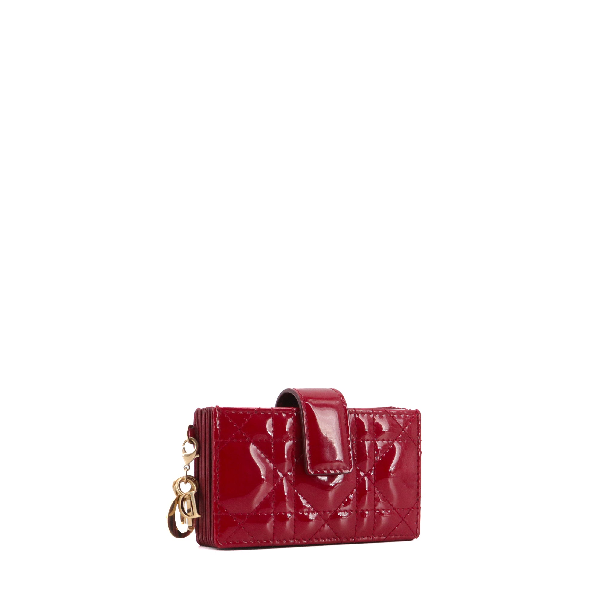 DIOR - Jasmine Lady Dior card holder in red patent leather
