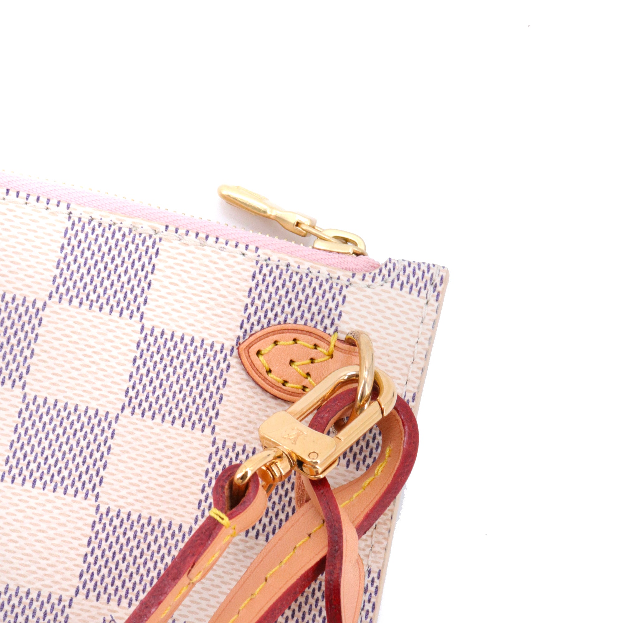 LOUIS VUITTON - Louis Vuitton Neverfull Pouch in Damier Azur Canvas