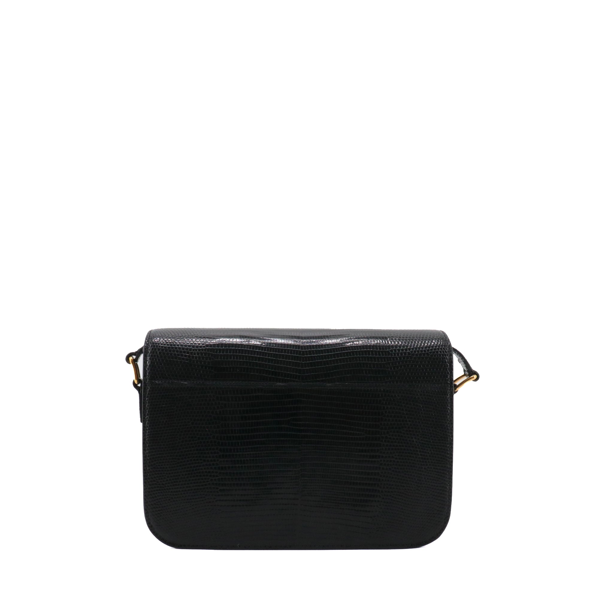 CELINE - Sac à bandoulière Triomphe Celine en lézard noir