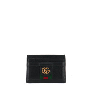 GUCCI - Gucci Ophidia card holder in black grained leather