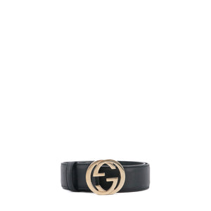 GUCCI - Gucci GG Buckle Belt in Black Leather (T80)