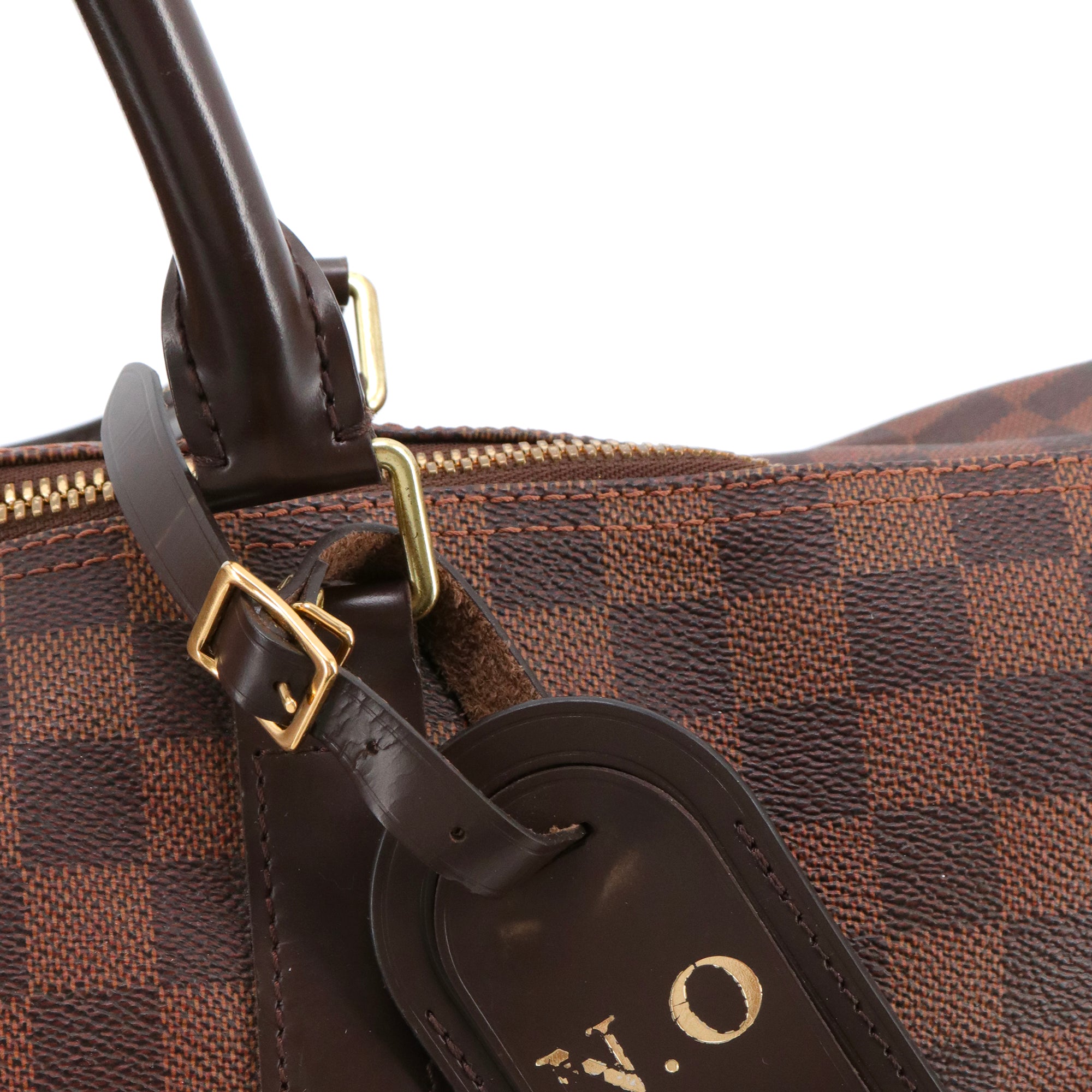 LOUIS VUITTON - Sac de voyage Keepall 50 Louis Vuitton en toile damier ébène