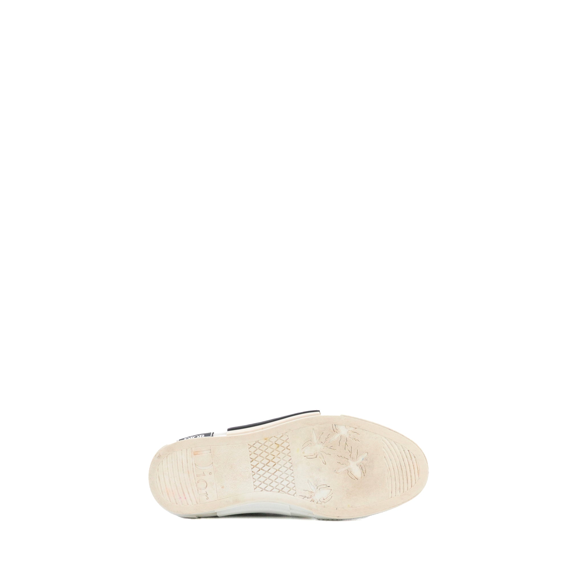 DIOR - Sneakers B23 Dior en toile oblique blanche et noire (T38)