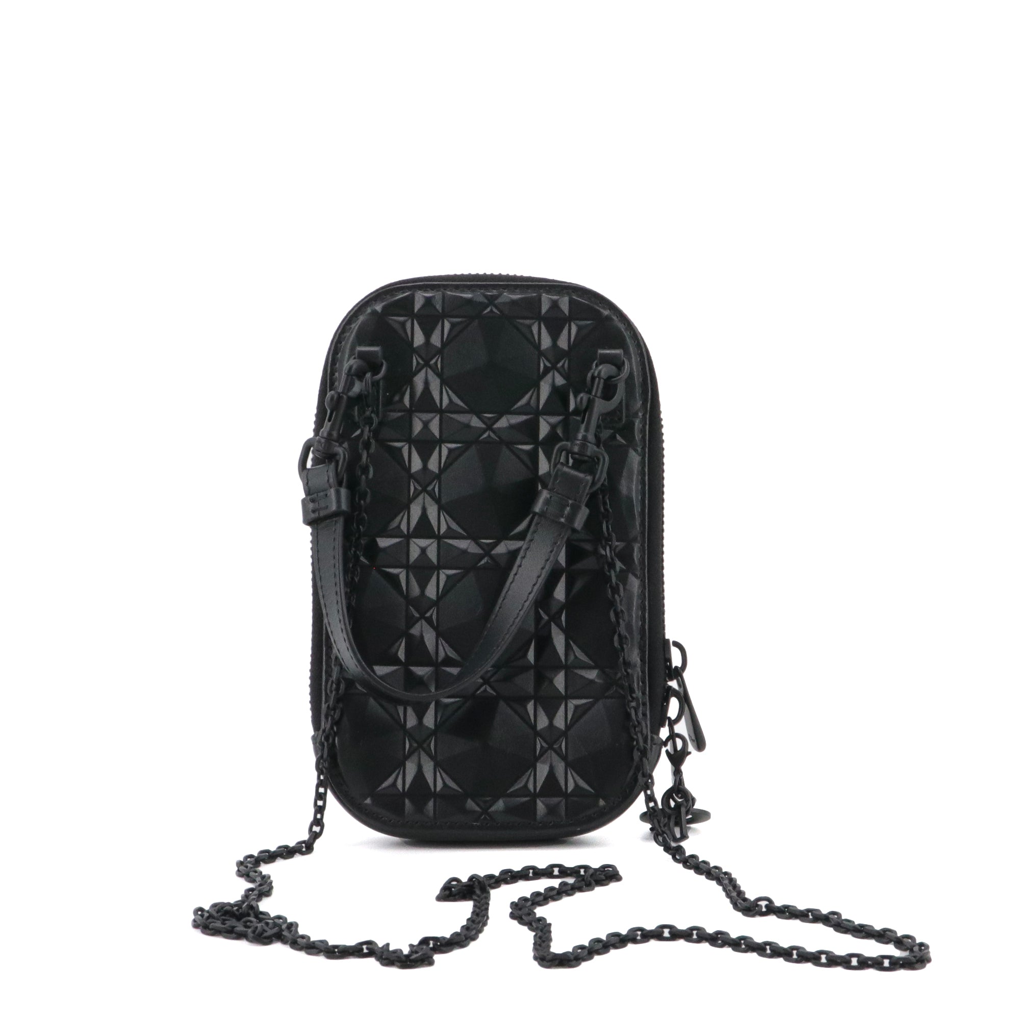 DIOR - Etui pour téléphone Call'in Lady Dior en cuir cannage noir