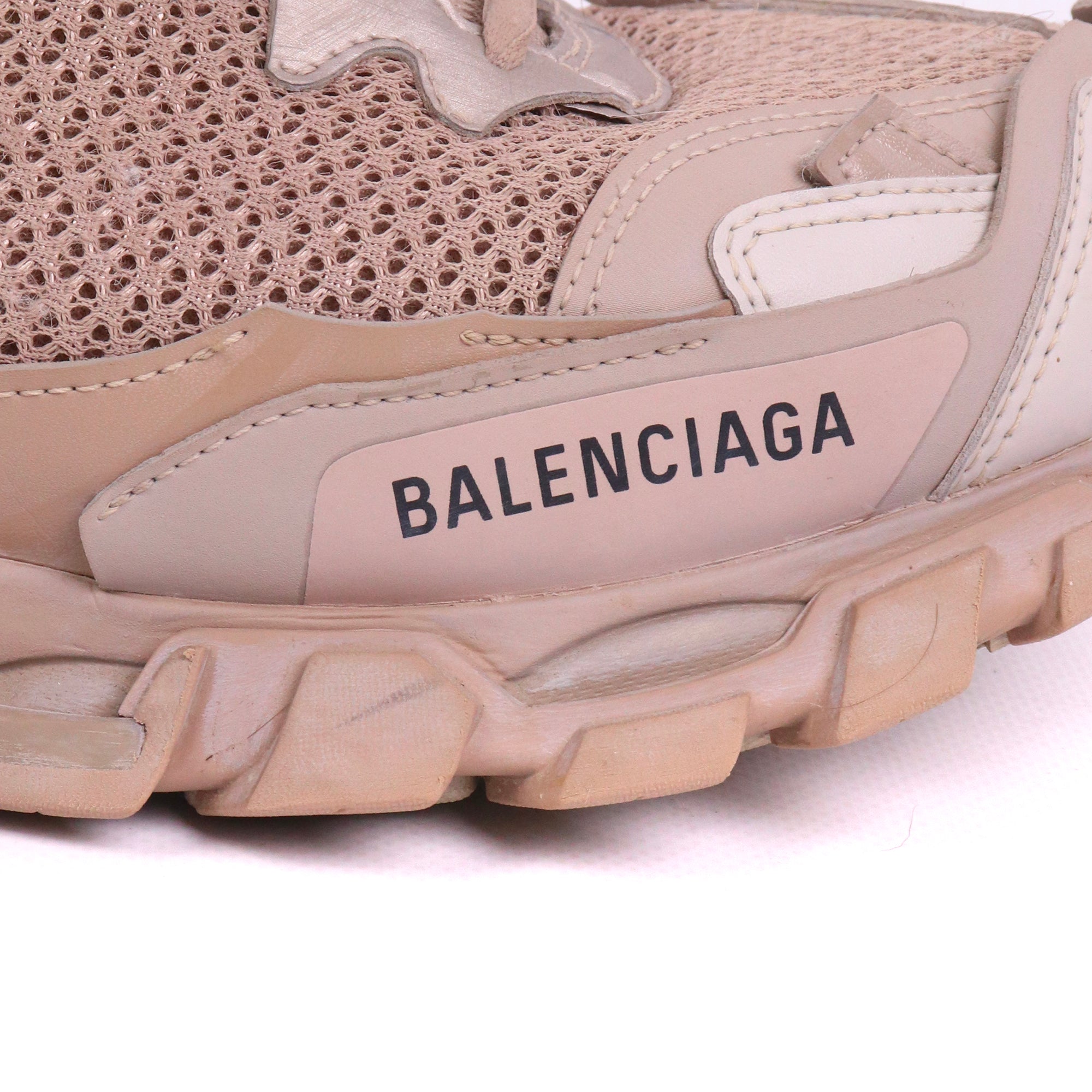 BALENCIAGA - Baskets Track Balenciaga en cuir et toile marron (T42)