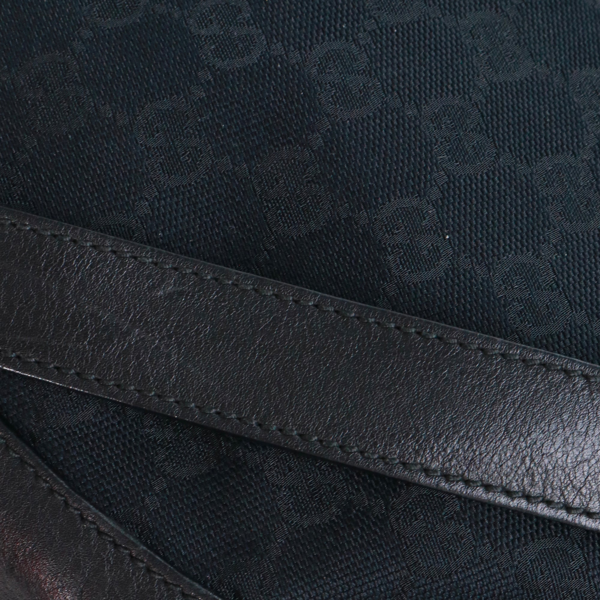 GUCCI - Gucci Bamboo tote bag in black canvas and leather