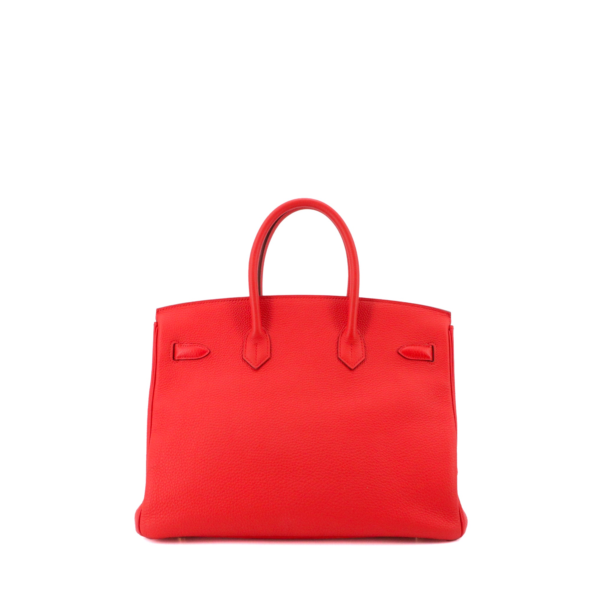 HERMÈS - Sac à main Birkin 35 Hermès en cuir togo rouge vermillon