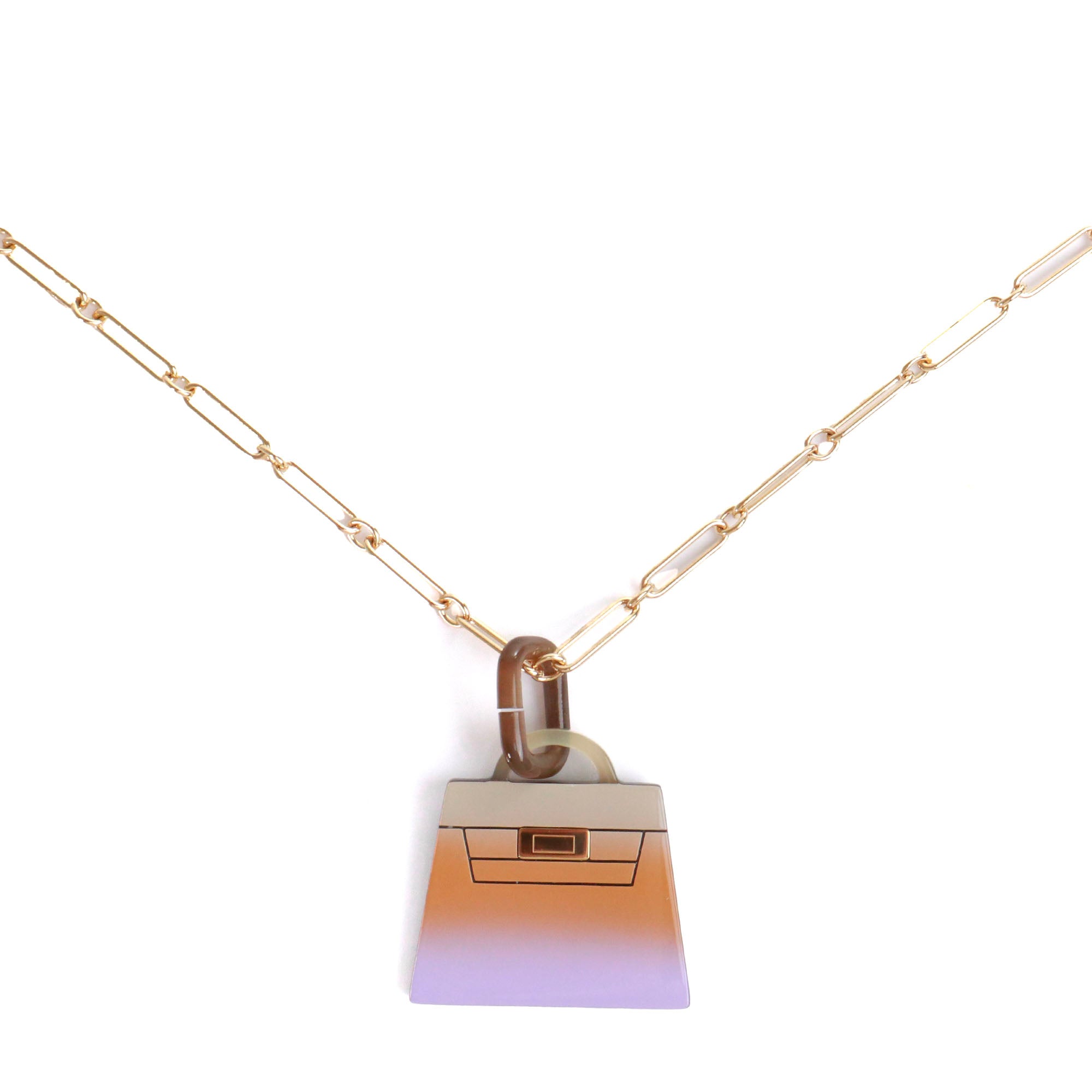 HERMÈS - Kelly Hermès Fusion Amulet pendant in horn
