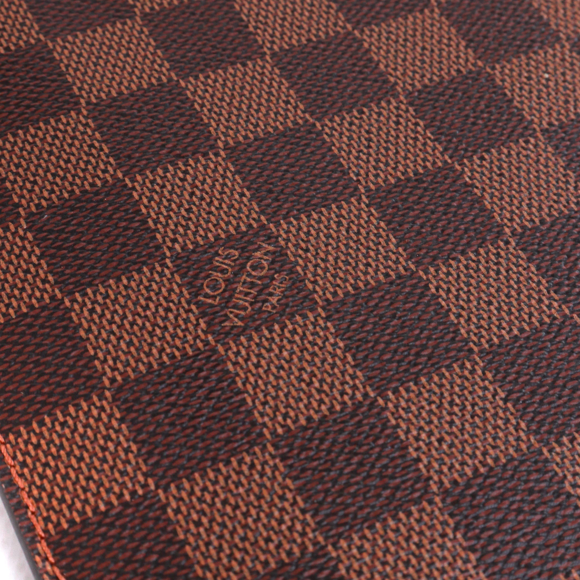 LOUIS VUITTON - Pochette Neverfull Louis Vuitton en toile enduite damier ébène