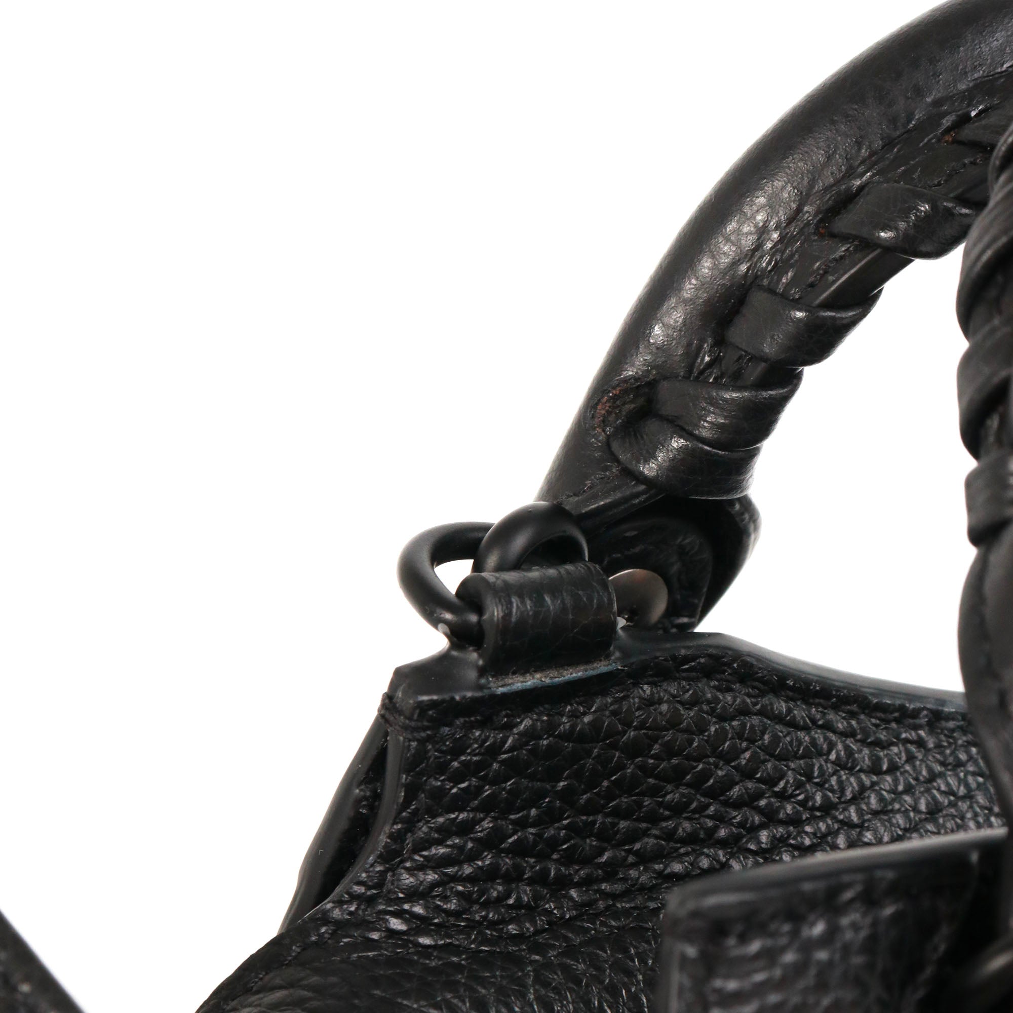 BALENCIAGA - Neo Classic nano shoulder bag in black grained leather