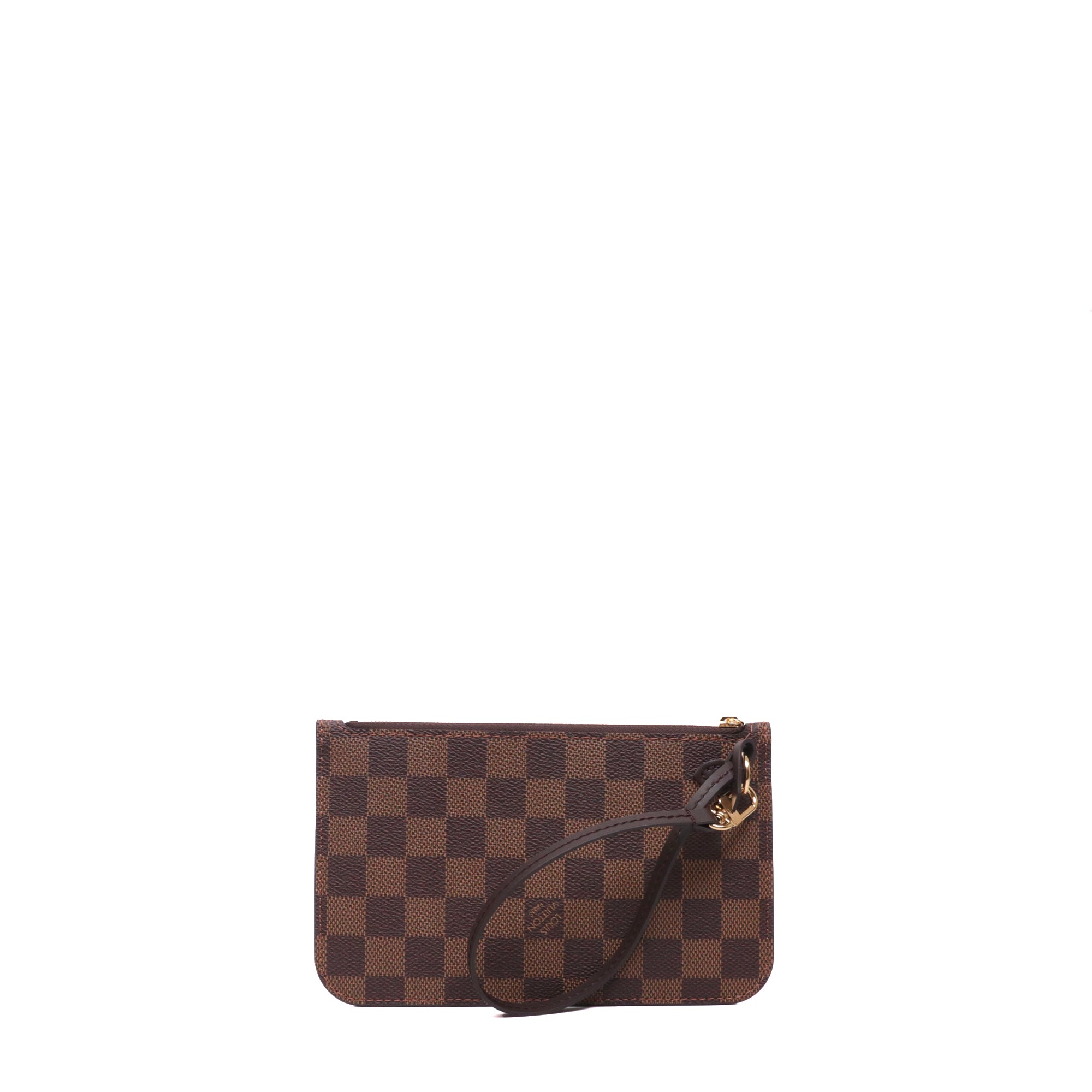 LOUIS VUITTON - Pochette Neverfull Louis Vuitton en toile damier ébène