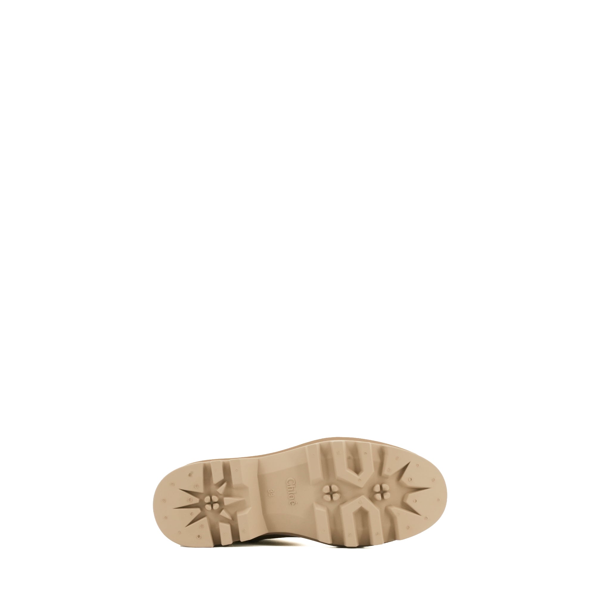 CHLOÉ - Bottines de pluie Raina Chloé en caoutchouc beige (T38)