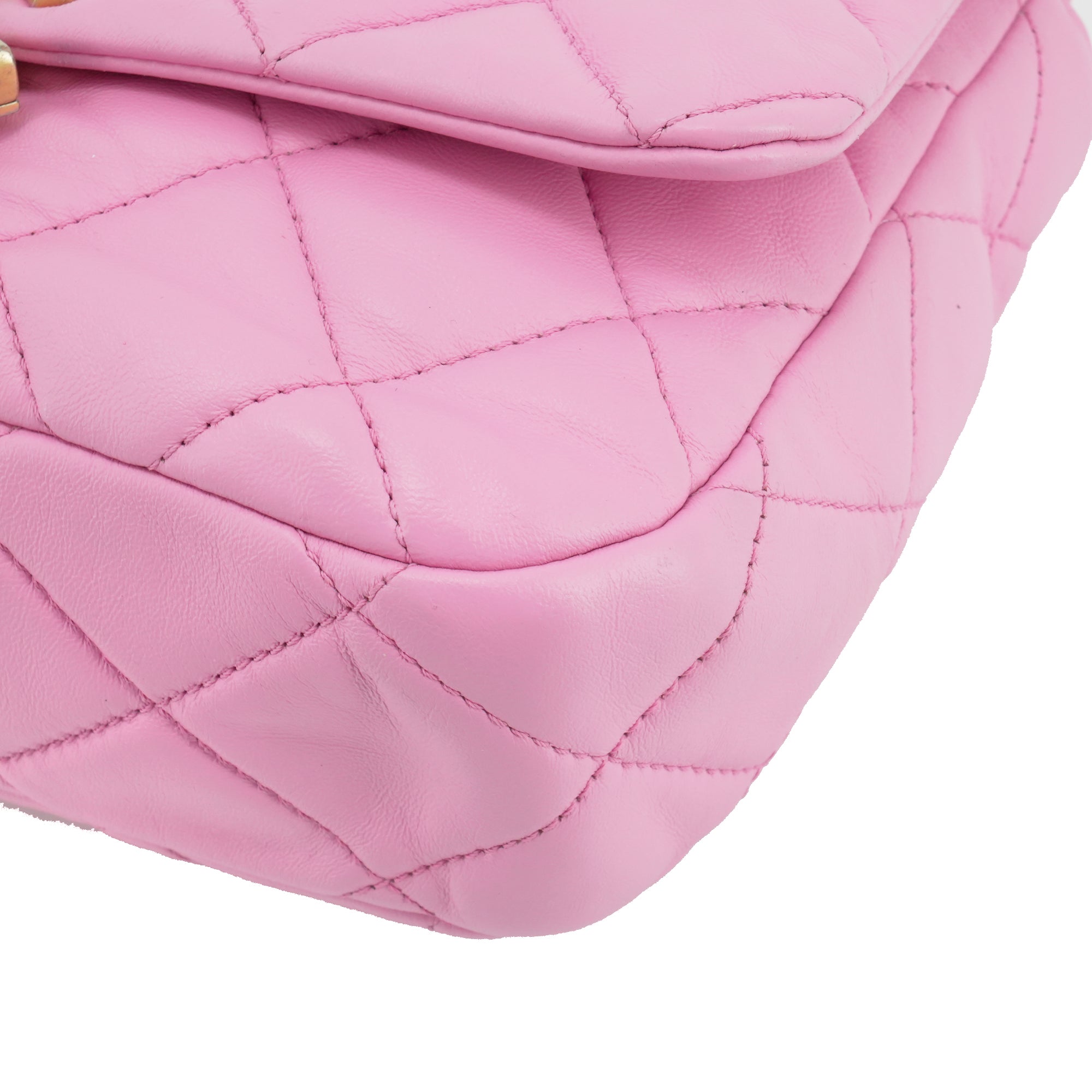 CHANEL - Limited Edition Chanel Pink Leather Shoulder Bag