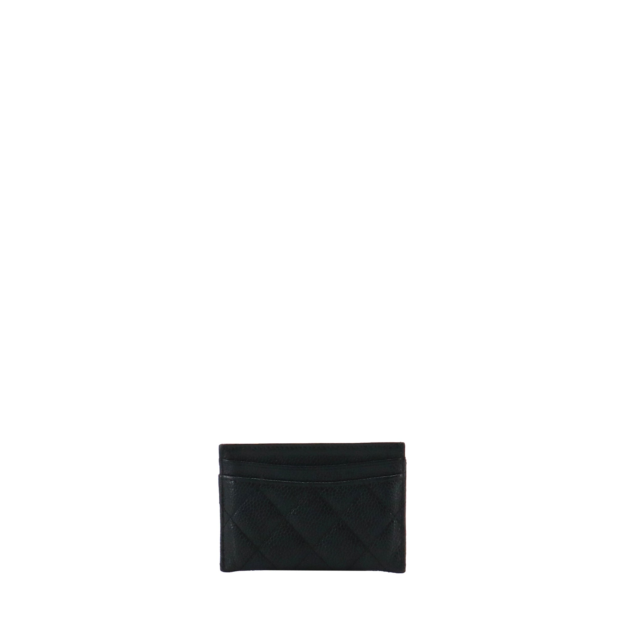 CHANEL - Porte cartes Chanel en cuir matelassé grainé noir édition limitée