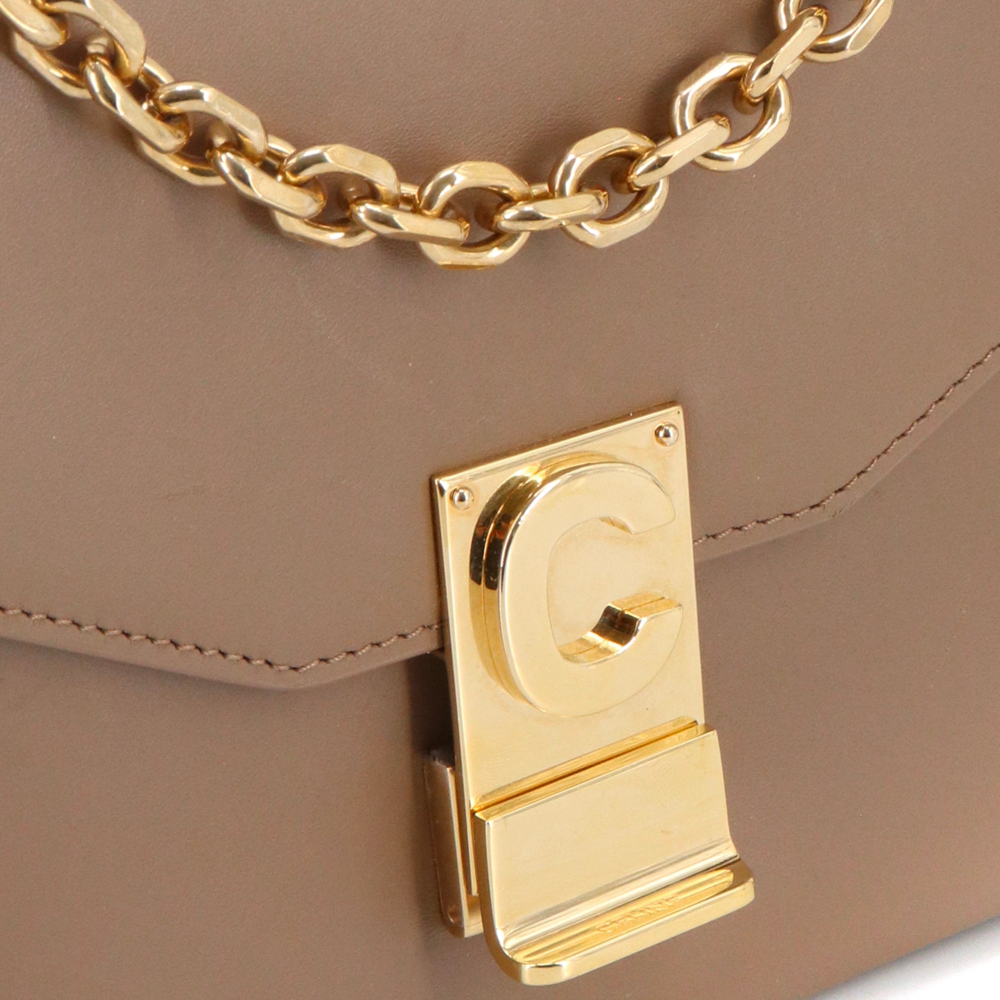 CELINE - Sac à bandoulière C Celine en cuir marron