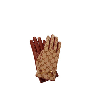 SAINT LAURENT - Purple leather gloves (M)