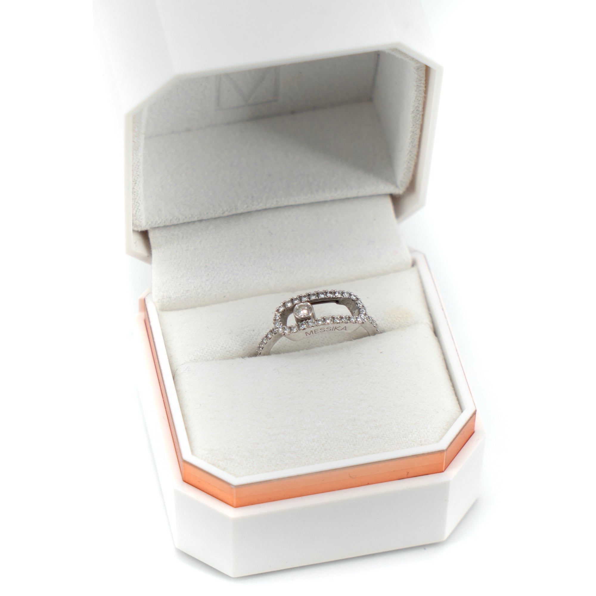 MESSIKA - Messika Move Uno GM Pavée ring in white gold decorated with diamonds (T48)