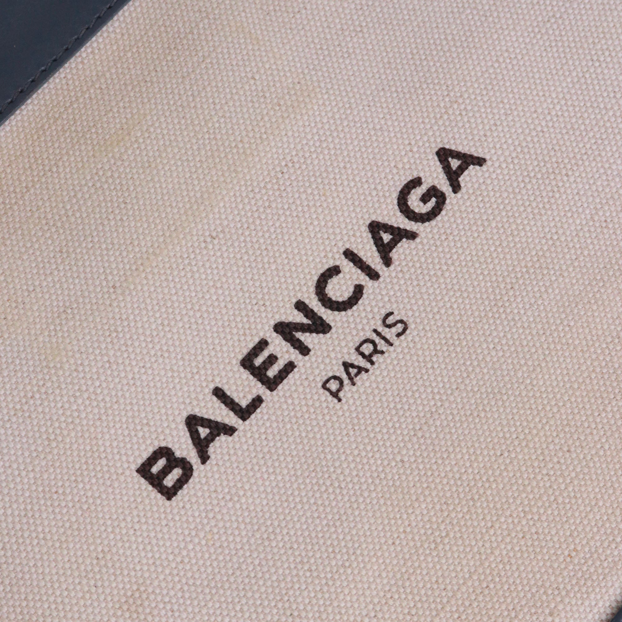 BALENCIAGA - Balenciaga Ville clutch in gray canvas and leather