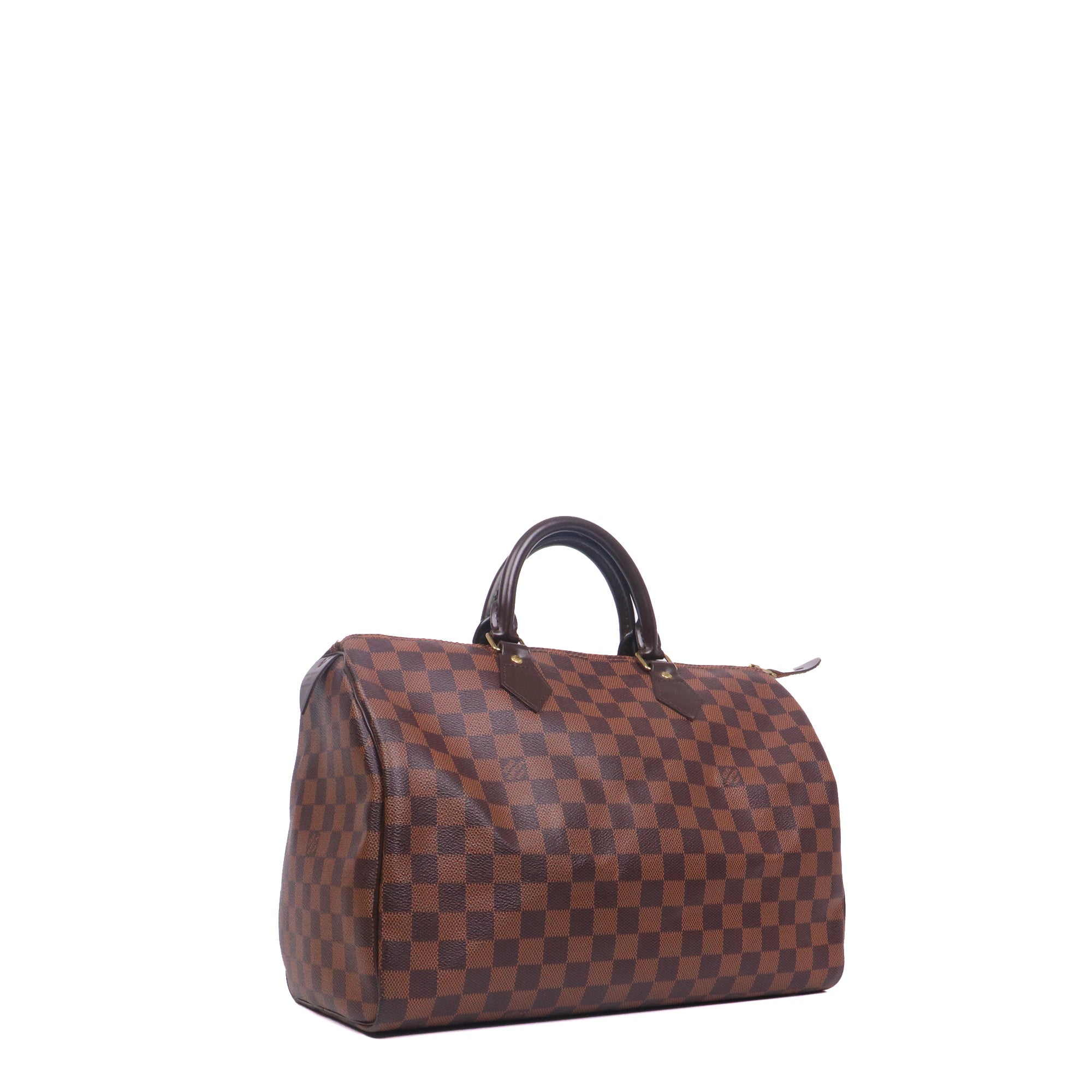 LOUIS VUITTON - Sac à main Speedy 35 Louis Vuitton en toile damier ébène