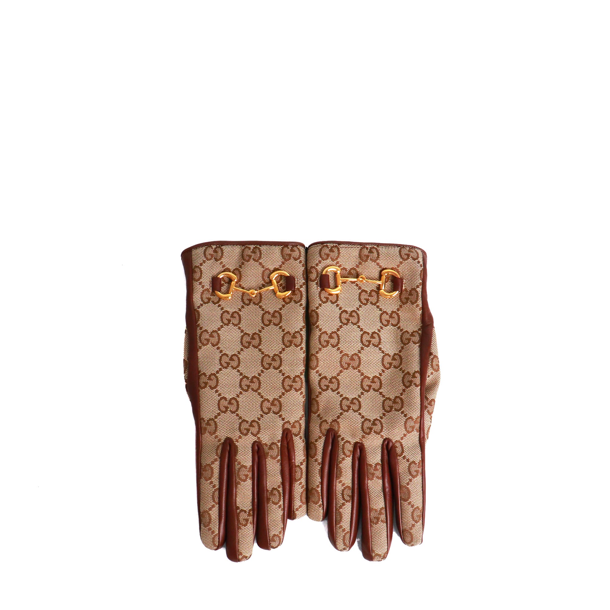 SAINT LAURENT - Purple leather gloves (M)