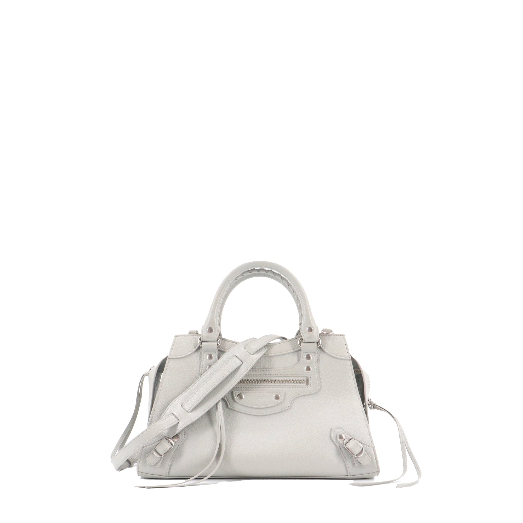 BALENCIAGA - Neo City shoulder bag in black smooth leather