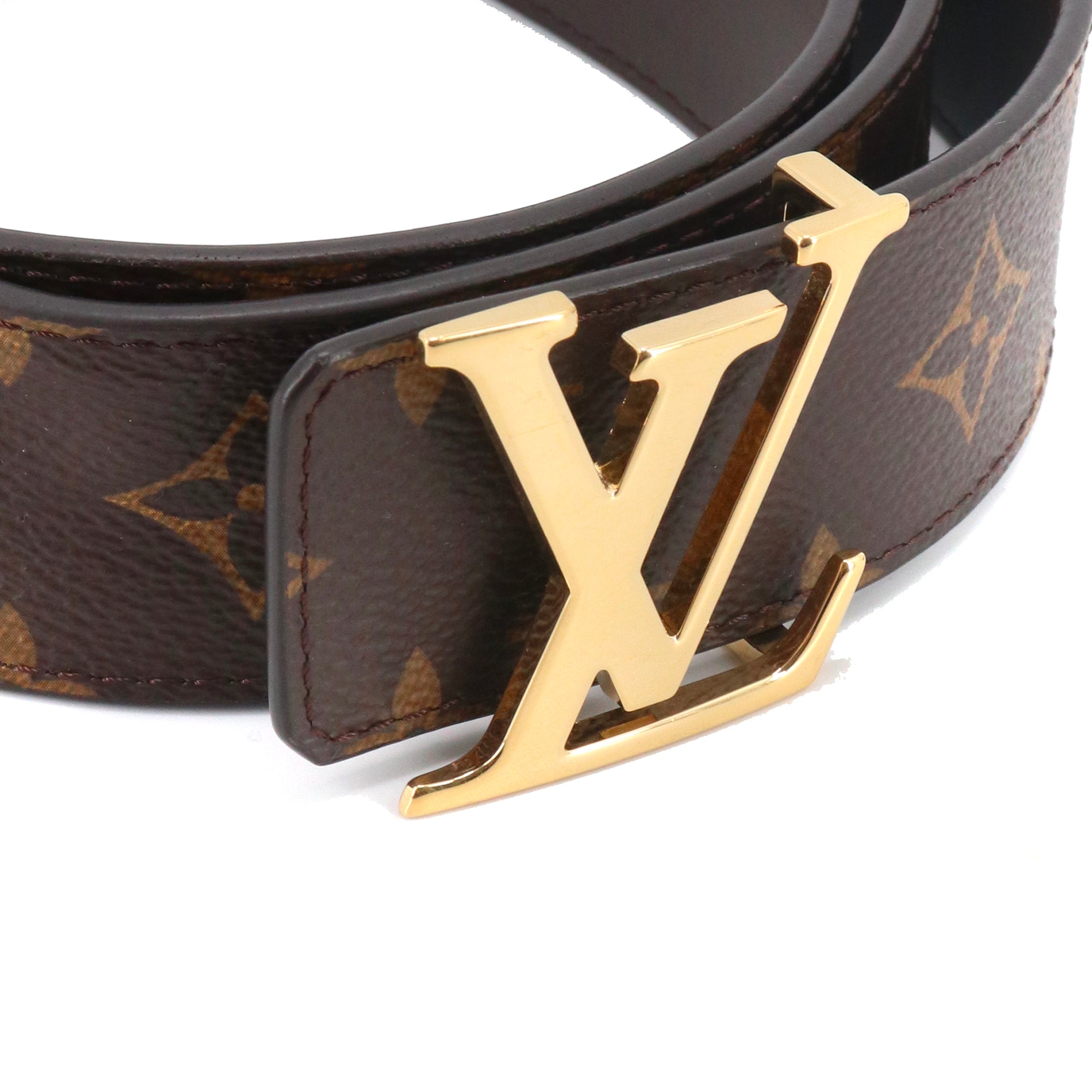 LOUIS VUITTON - Ceinture LV Initiales Louis Vuitton en toile monogrammée (T90)