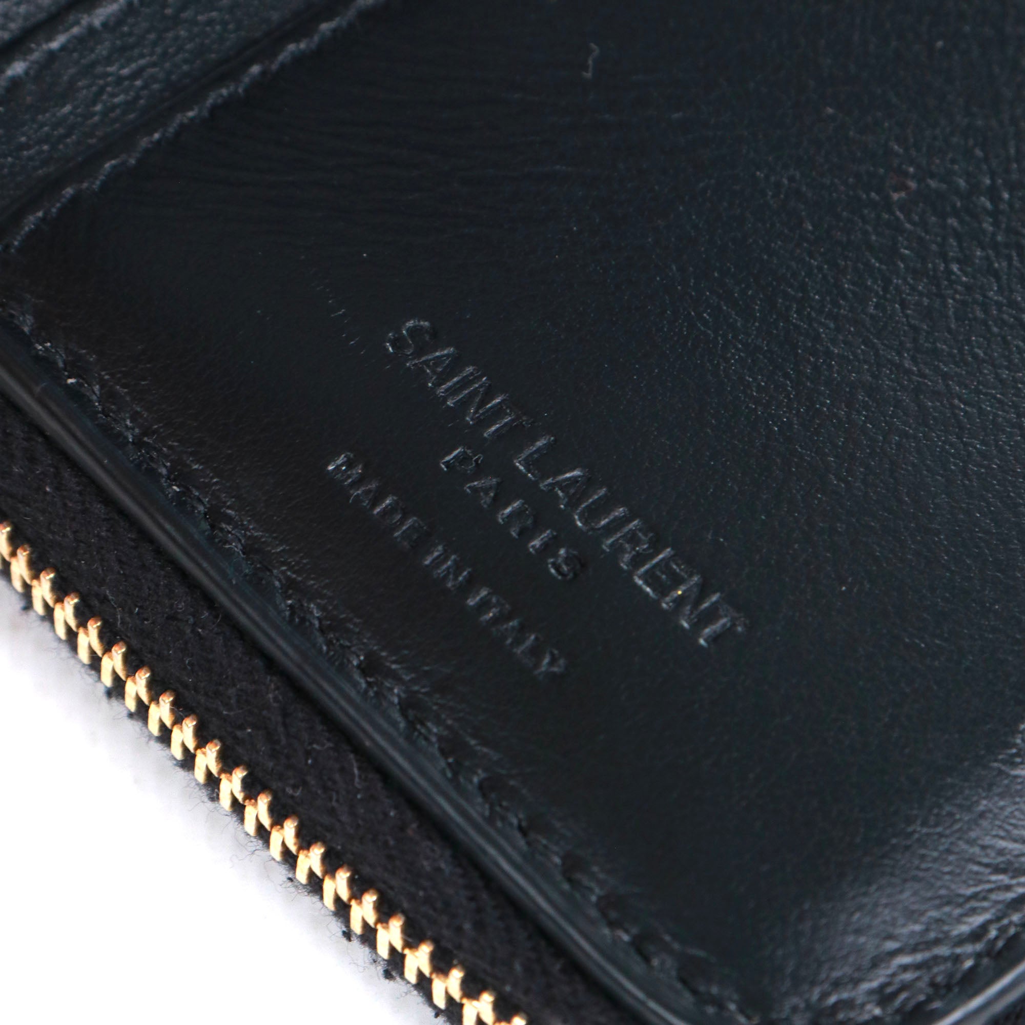 SAINT LAURENT - Portefeuille Etoile Saint Laurent en cuir noir