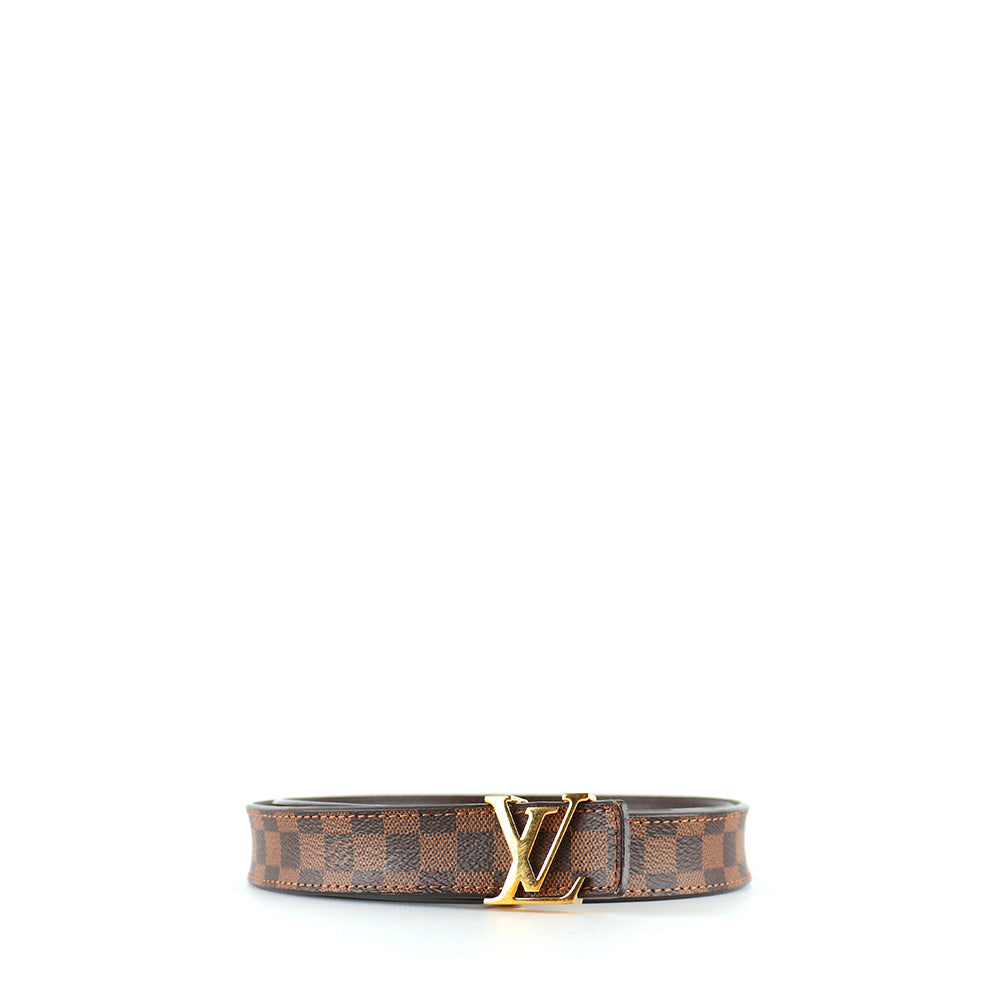 LOUIS VUITTON - Ceinture fine en toile damier ébène (T85)