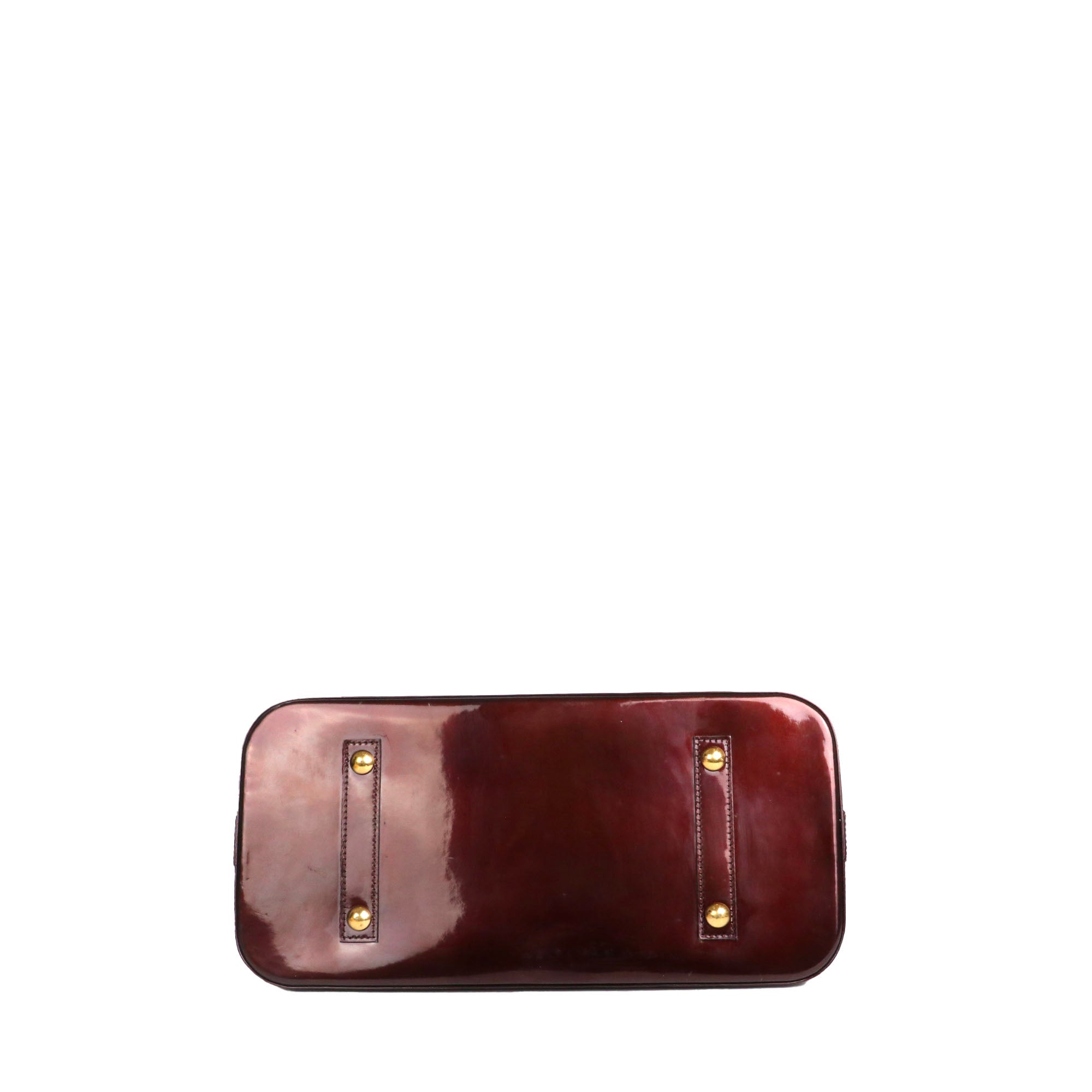 LOUIS VUITTON - Sac à main Alma PM Louis Vuitton en cuir verni bordeaux