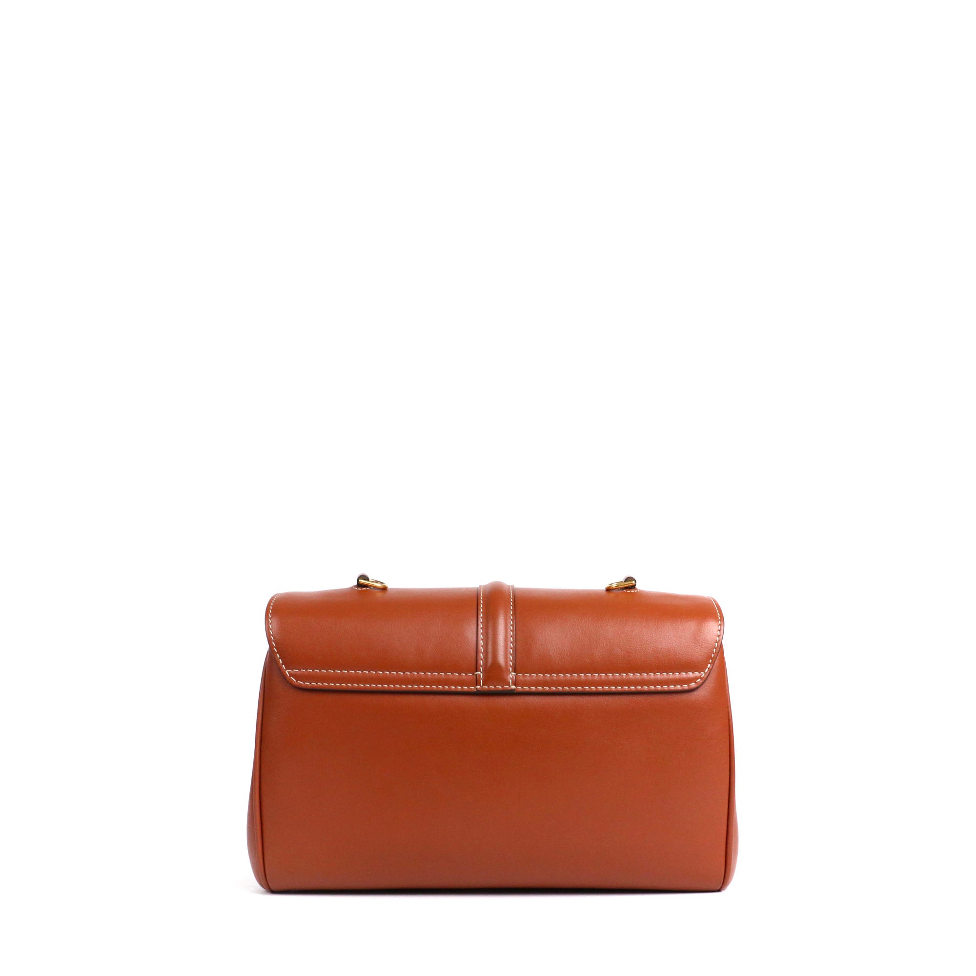 CELINE - Sac à bandoulière Soft 16 Teen Celine en cuir lisse marron