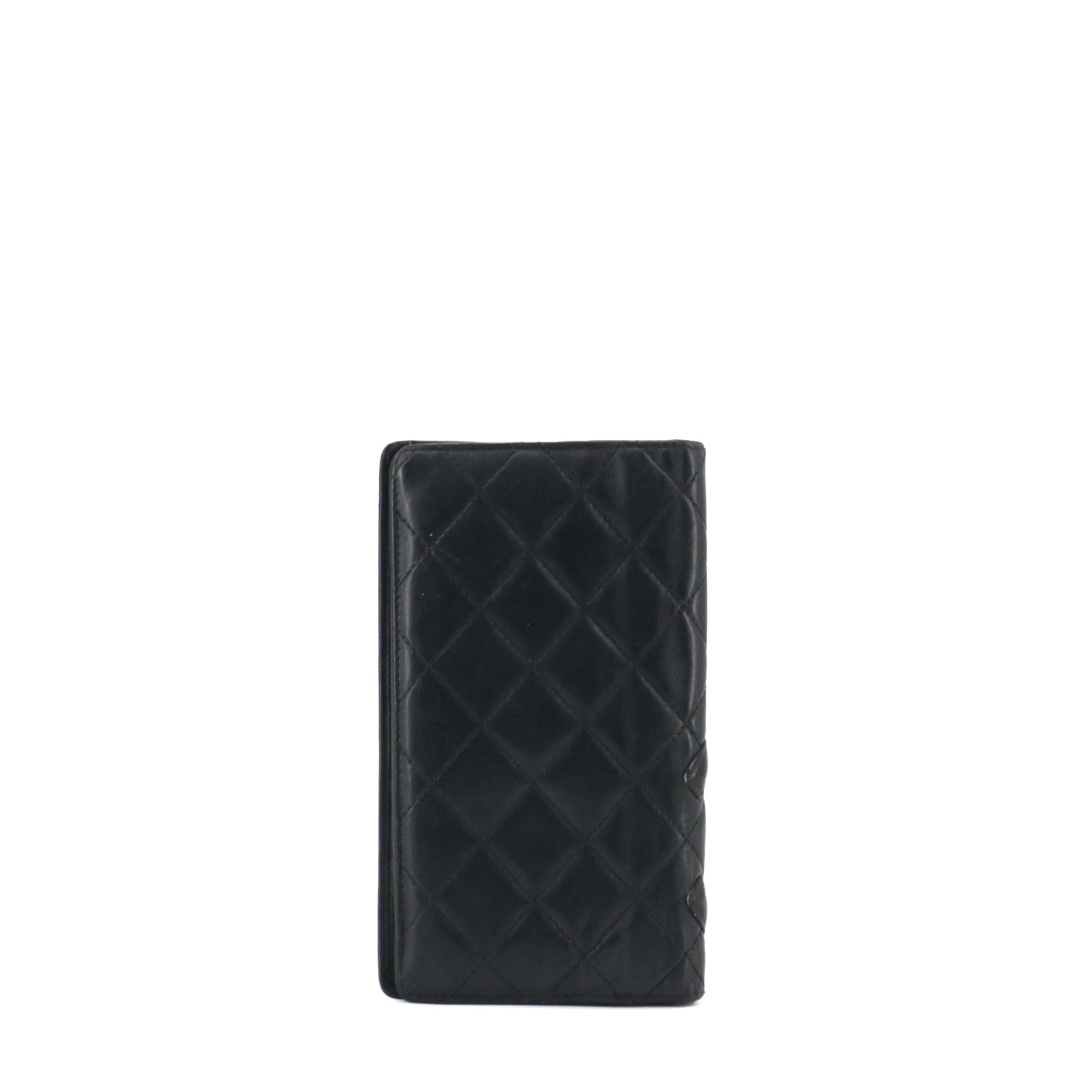 CHANEL - Black quilted leather wallet
