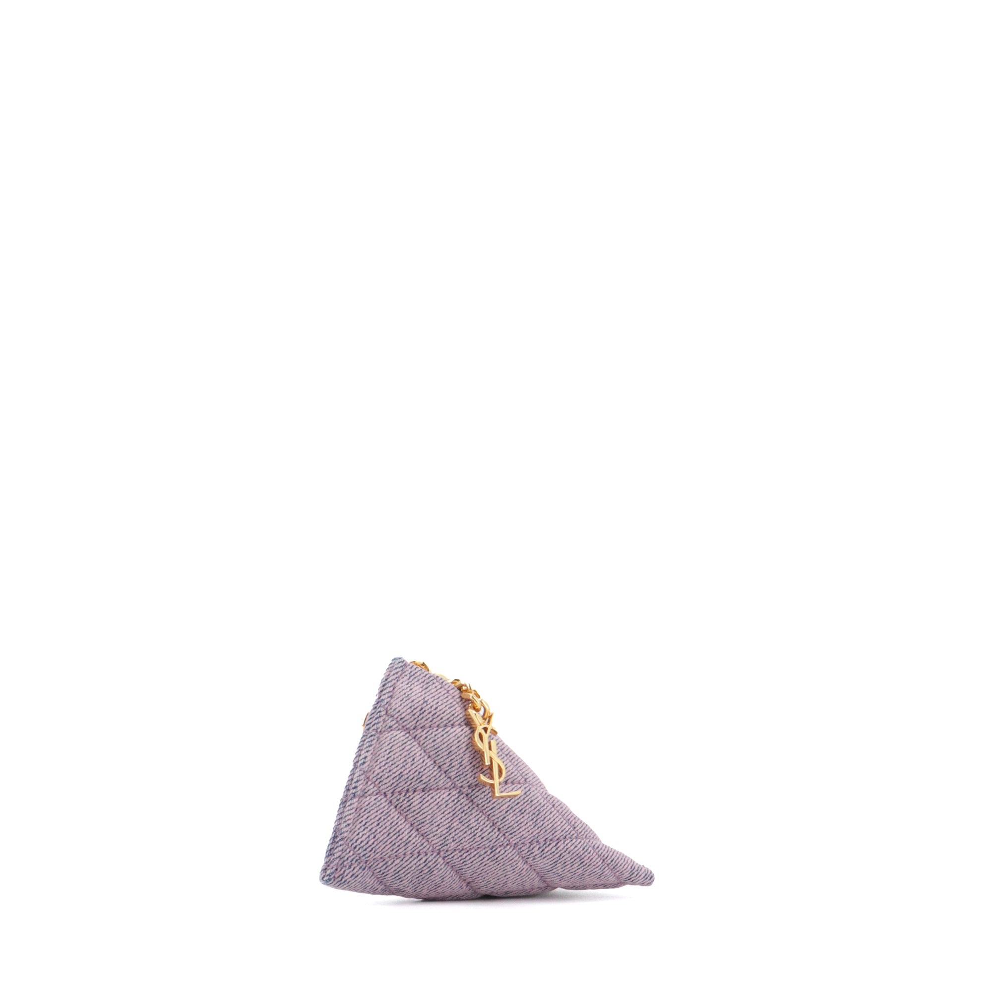 SAINT LAURENT - Pochette-clés Saint Laurent en denim violet