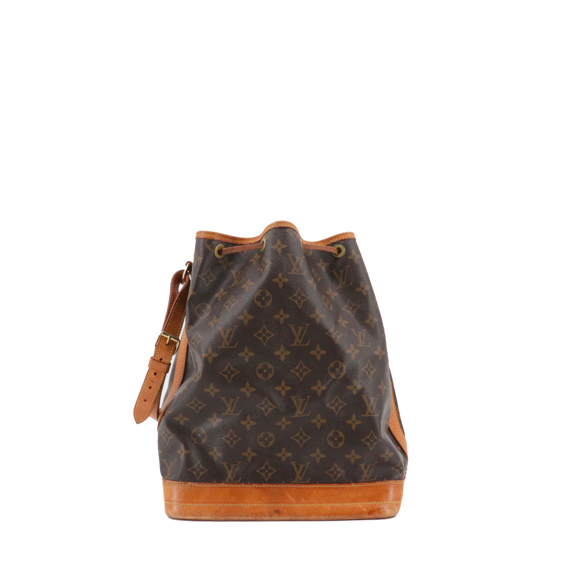 LOUIS VUITTON - NéoNoé shoulder bag in monogram canvas and poppy red leather
