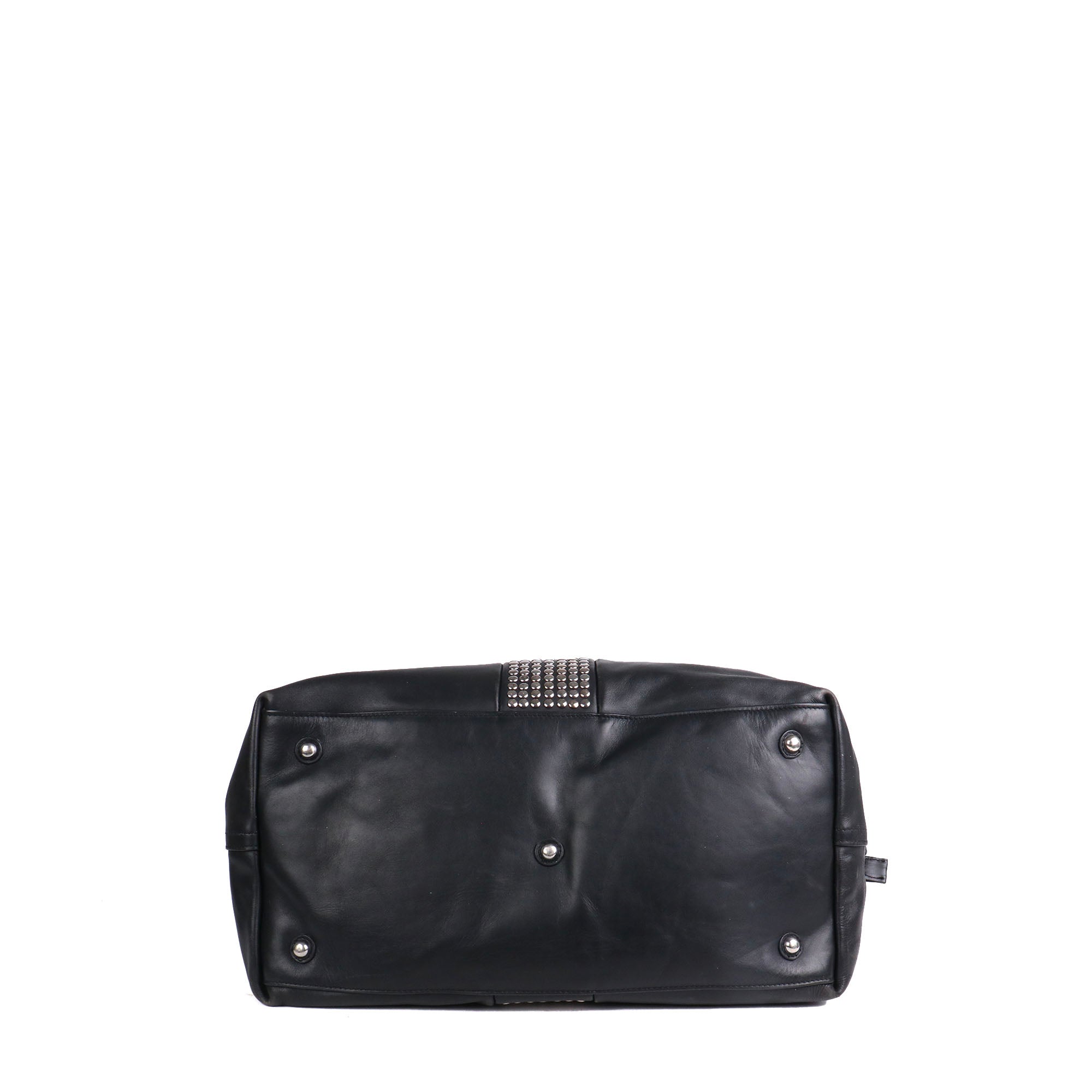 SAINT LAURENT - Sac à main Easy Rock vintage Saint Laurent en cuir noir