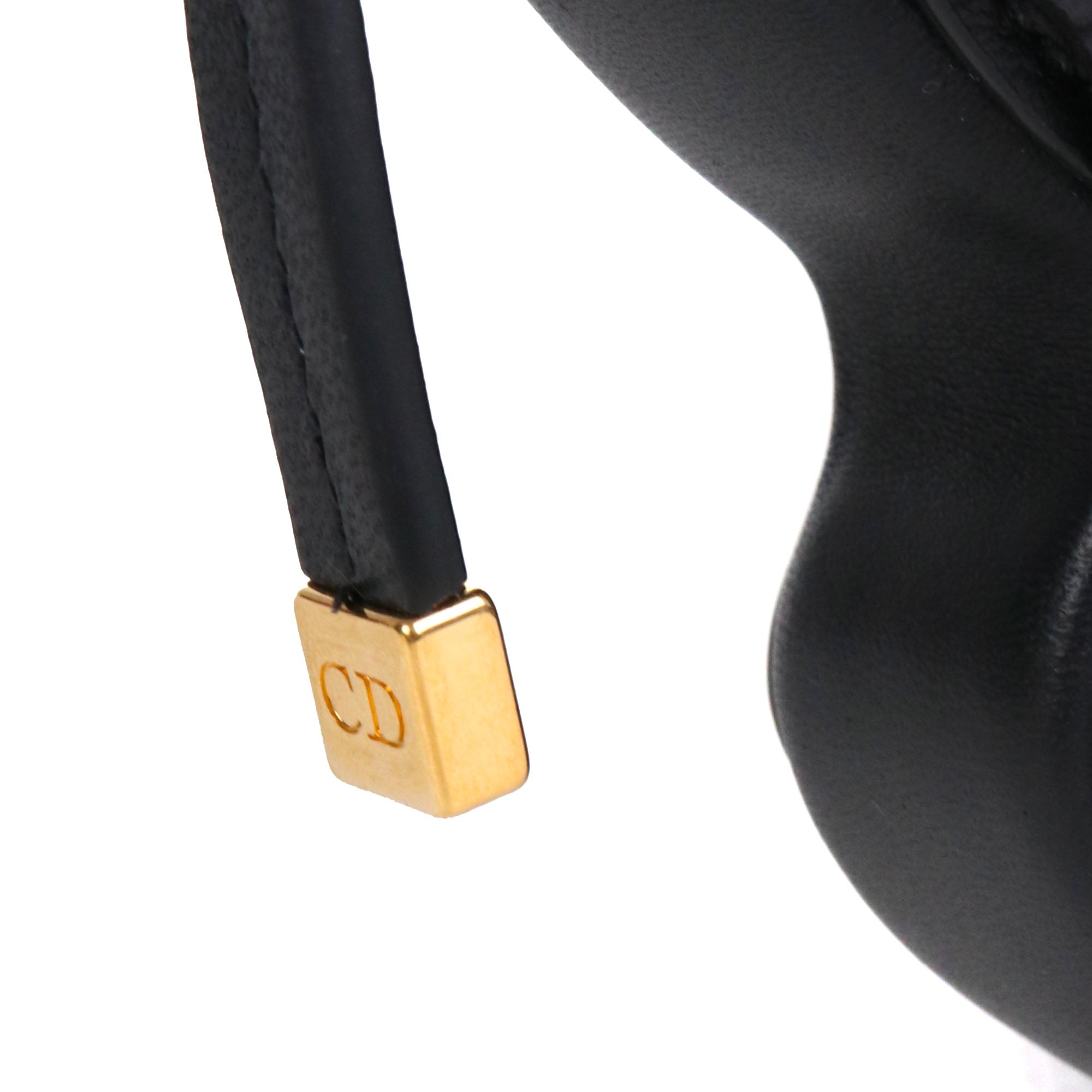 DIOR - Pochette en cuir Papillon Caro Dior en cuir noir