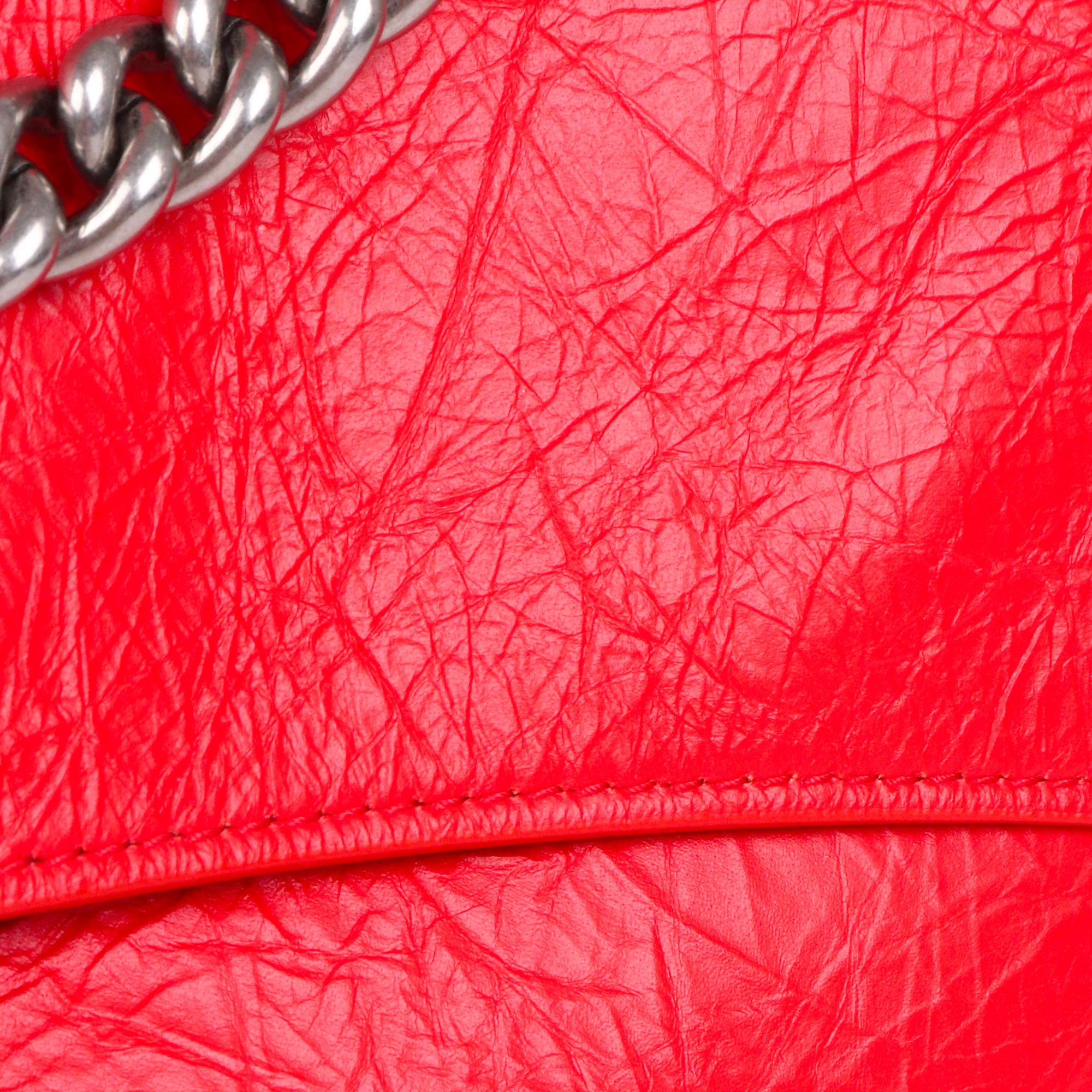 BALENCIAGA - Crush small shoulder bag in black leather
