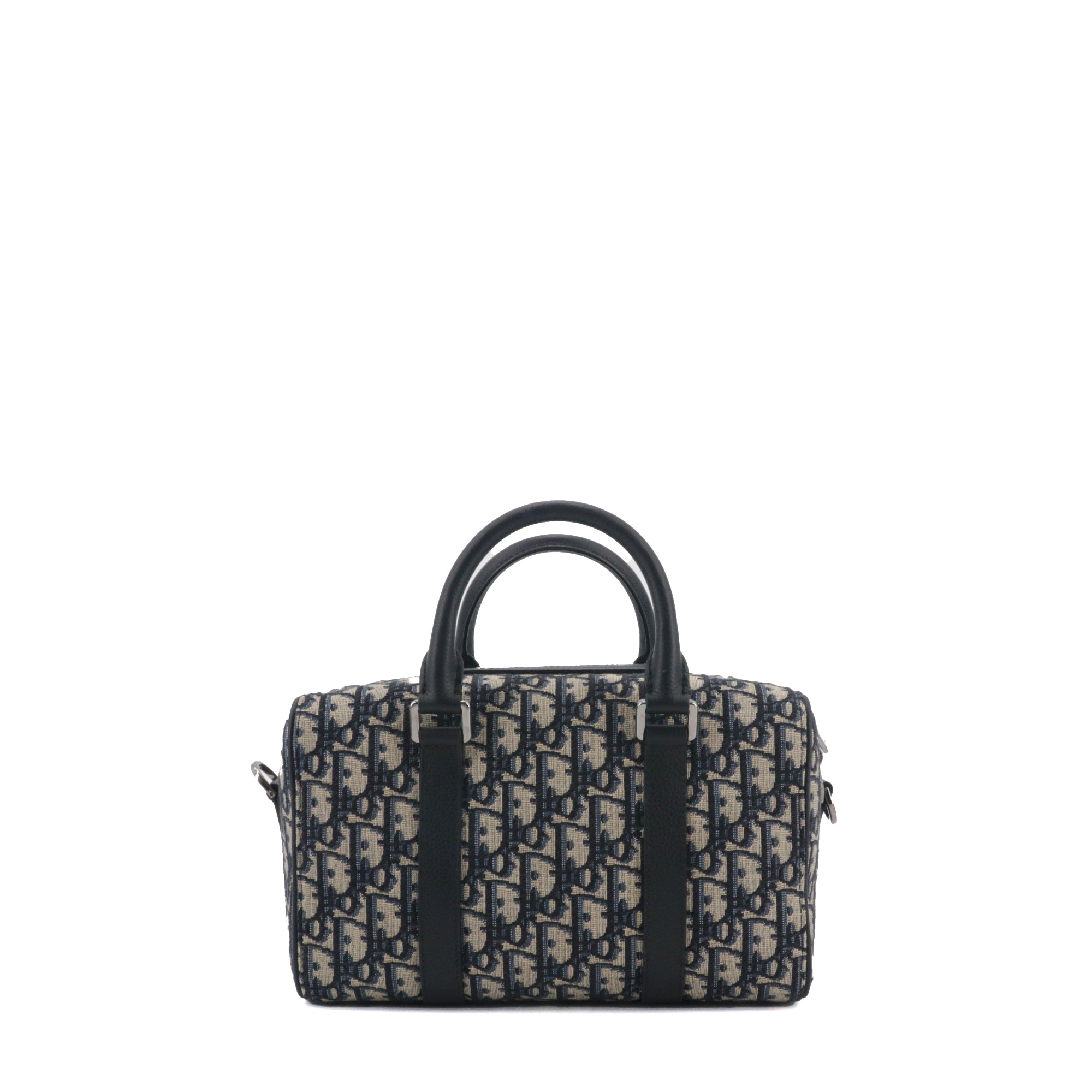 DIOR - Roller shoulder bag in navy blue grained leather