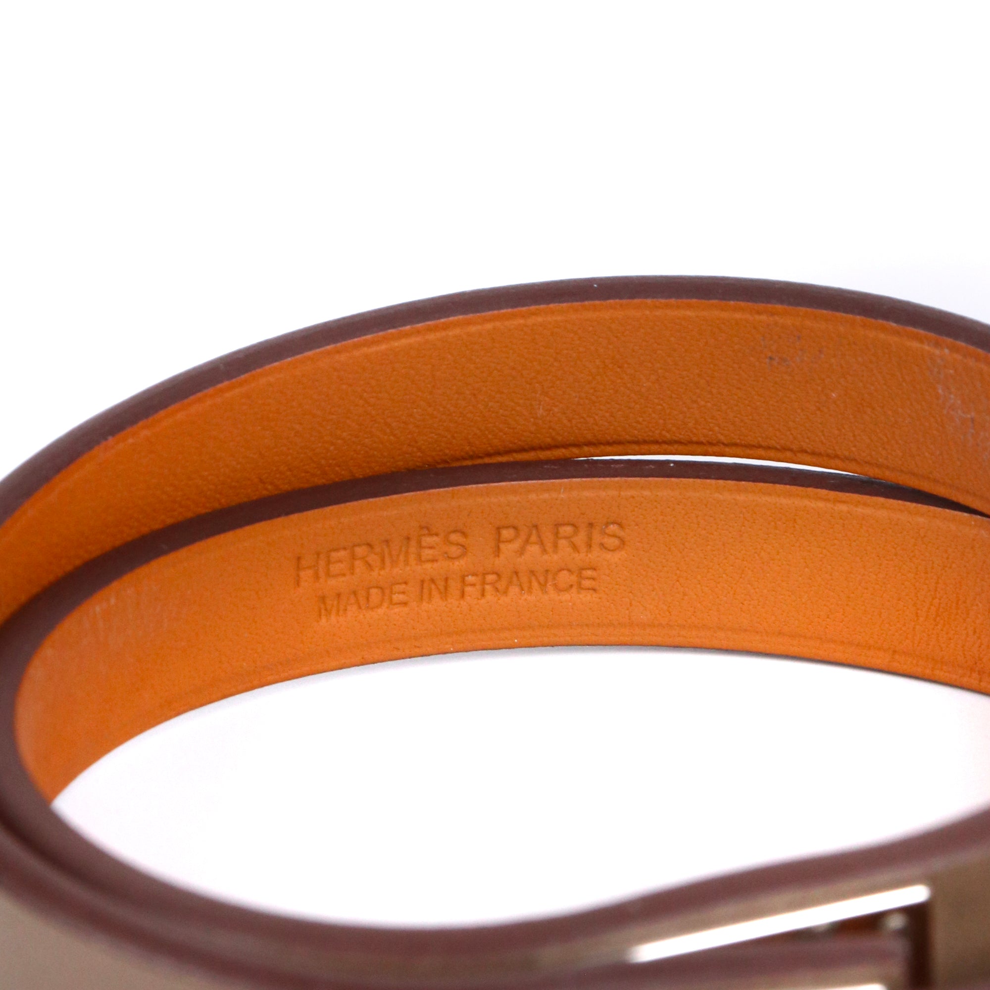 HERMÈS - Orange Clic H bracelet