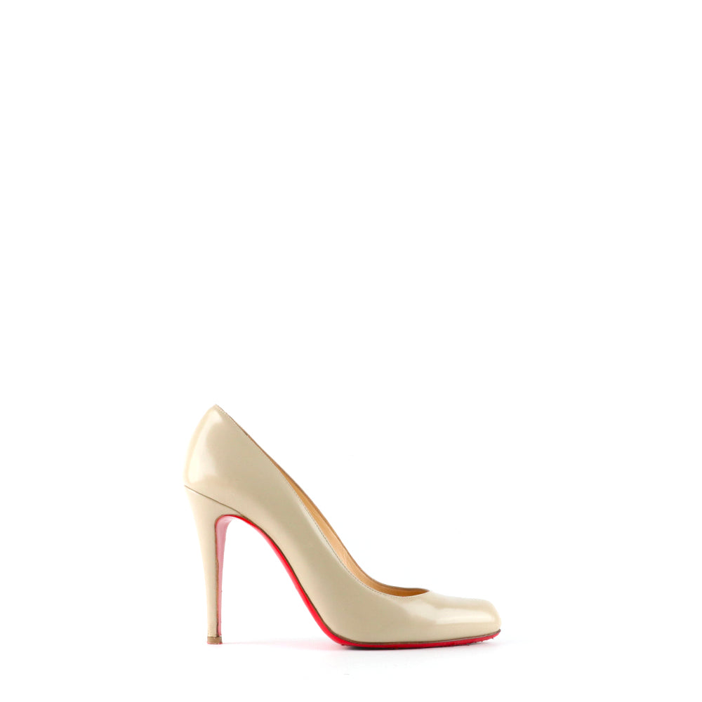 LOUBOUTIN - Escarpins Decollete en cuir gris (T40)