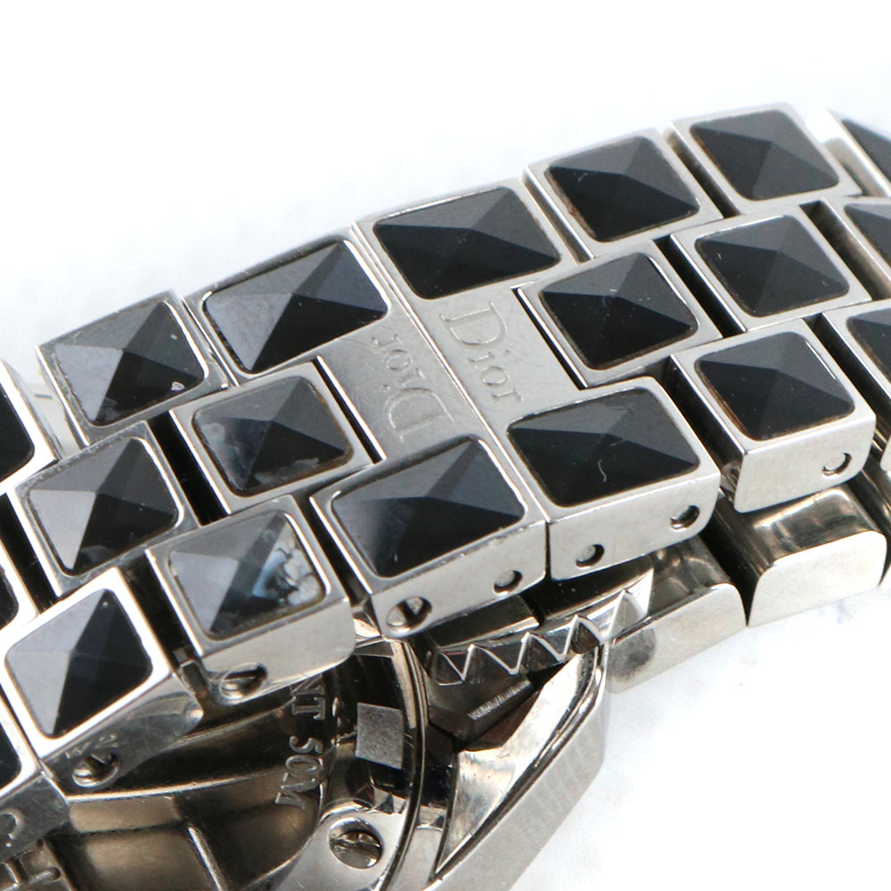 DIOR - Montre Christal en acier et diamants