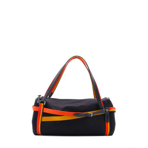 HERMÈS - Sac de voyage Bridleback Hermès en toile bleu marine