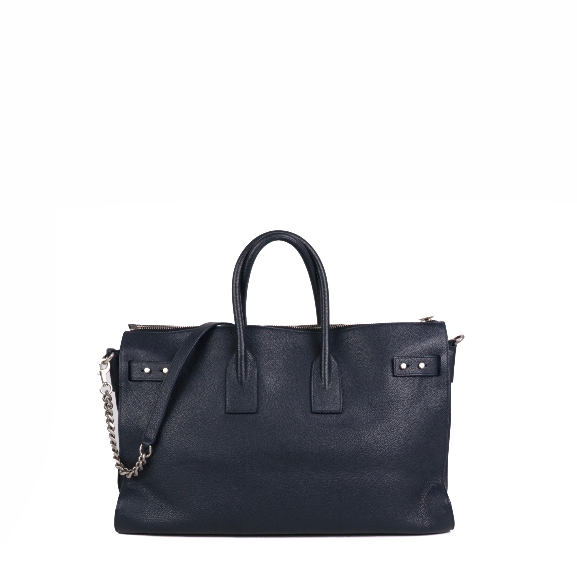 SAINT LAURENT - Nano day bag in gray grained leather