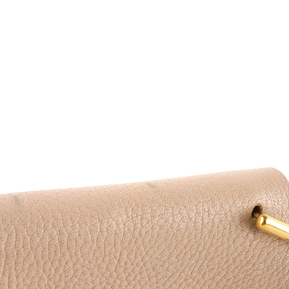 CHLOÉ - Sac à bandoulière Drew en cuir grainé beige