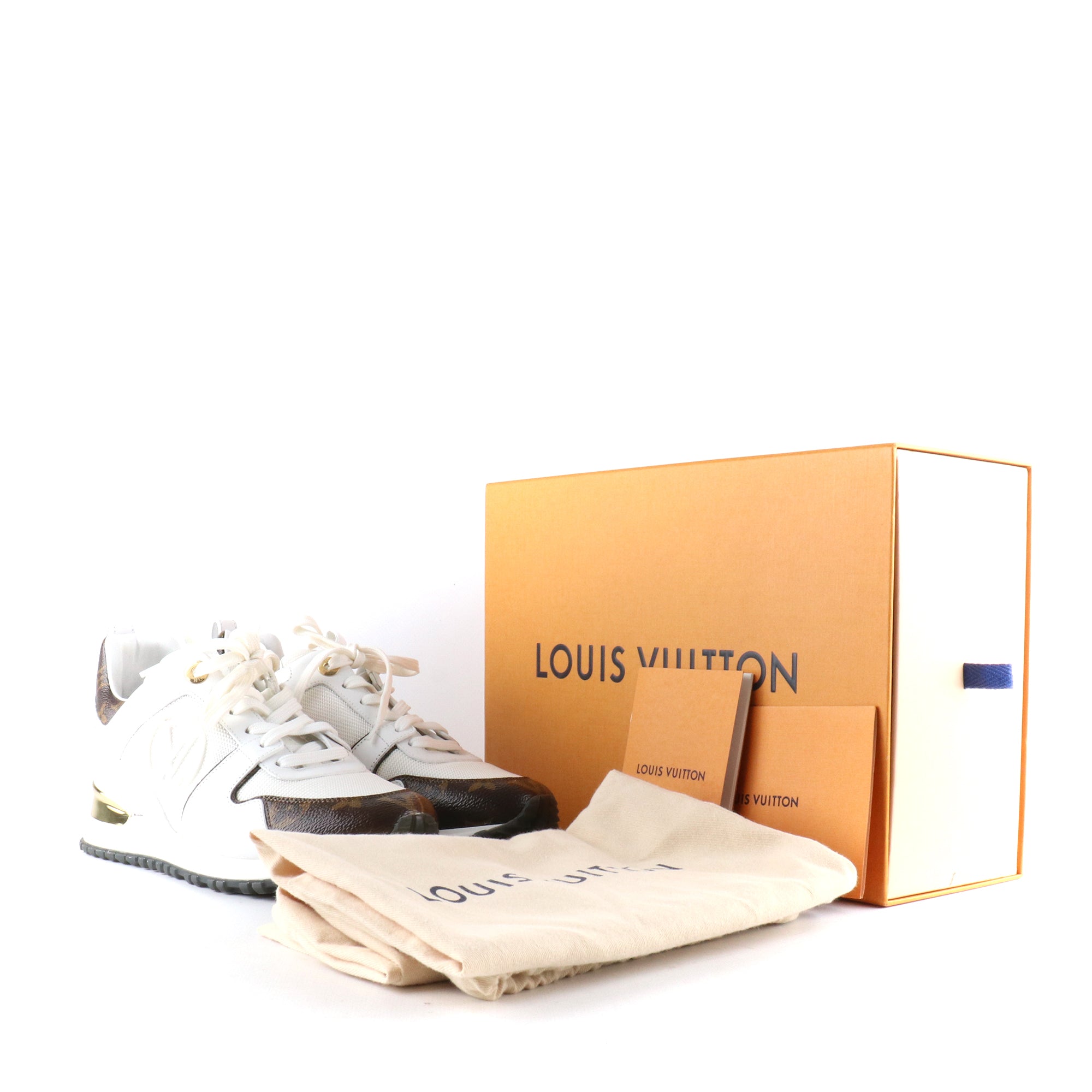 LOUIS VUITTON - Sneakers Run Away en cuir et toile monogramme (T37)
